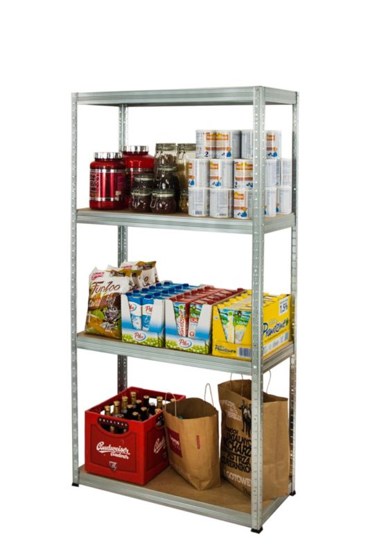 Regał metalowy MODO24 magazynowy garażowy ocynkowany helios 180x100x50cm 4 półki po 400 kg 1 szt.