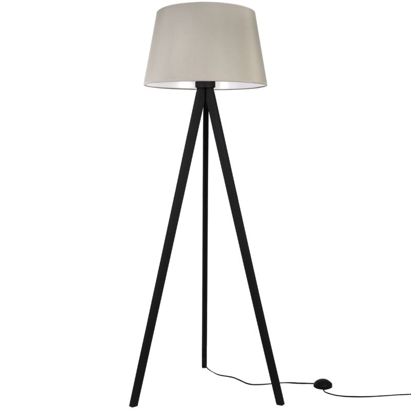 Lampa podłogowa trójnóg czarny Light Home LH Gaja 1xE27 abażur stożek 44cm kaszmir 1szt.