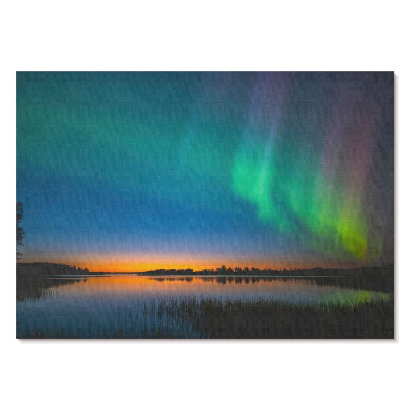 Obraz Plakat Canvas Tulup 84x59,4 cm (A1) Zorza polarna Do sypialni, salonu, biura 1 szt.