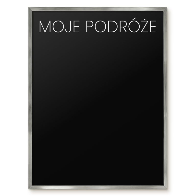 Tablica Na Magnesy Z Wakacji Tulup 60x80 cm Moje podróże 8 - Srebrna rama Do salonu, sypialni 1 szt.