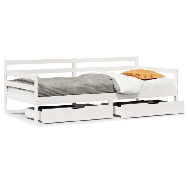 Rama łóżka WaszeMeble 90x200 cm Biały sosna z szufladami WM-3302060 1 szt.