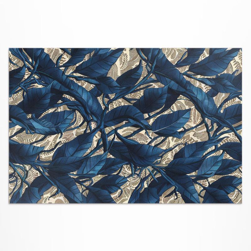 Dywan Winylowy Zewnętrzny Wallfluent 80x120 cm Chabrowe liście roślin motyw natury 1 szt.