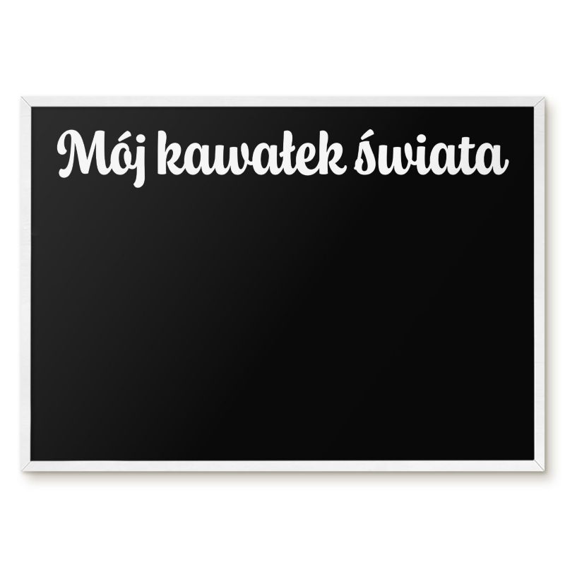 Magnetyczna Tablica Ścienna Tulup 70x50 cm Mój kawałek świata 6 - Biała rama Do salonu, sypialni 1 szt.