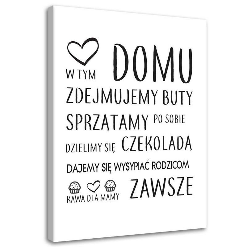 Obraz Feeby W tym domu typograficzny 30x45cm 1szt