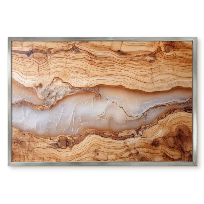 Tablica Magnetyczna Do Notatek Tulup 60x40 cm Drewniana elegancja - Srebrna rama Do salonu, sypialni 1 szt.