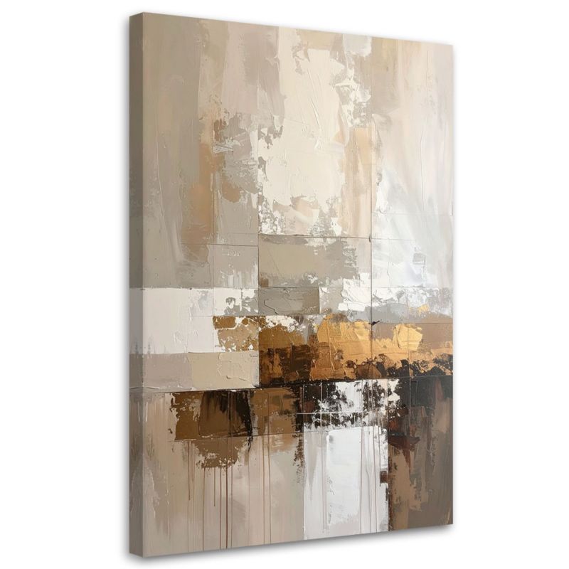 Obraz do salonu sypialni biura kuchni spa Feeby Beżowo złota 20x30cm 1szt