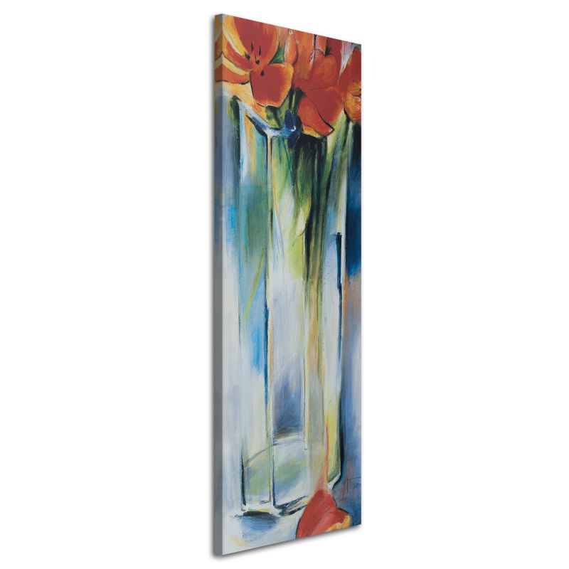 Obraz na płótnie Feeby Kwiaty w przezroczystym wazonie 30x90cm 1szt