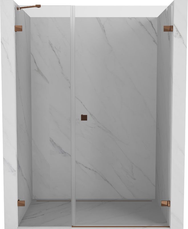 Drzwi prysznicowe uchylne Mexen Lunar-B różowe złoto 150x200 cm 832S-150-050-60-00-P 1 szt.