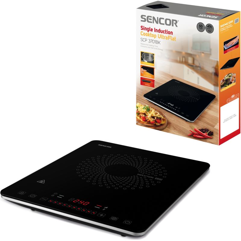 Kuchenka Indukcyjna Sencor SCP 3701BK 2000W Slim 1szt
