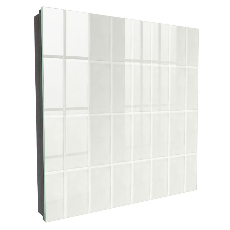 Skrzynka Na Klucze Szkło Hartowane Tulup 30x30 cm Jasne płytki - Czarna - Otwierana na lewo 1 szt.