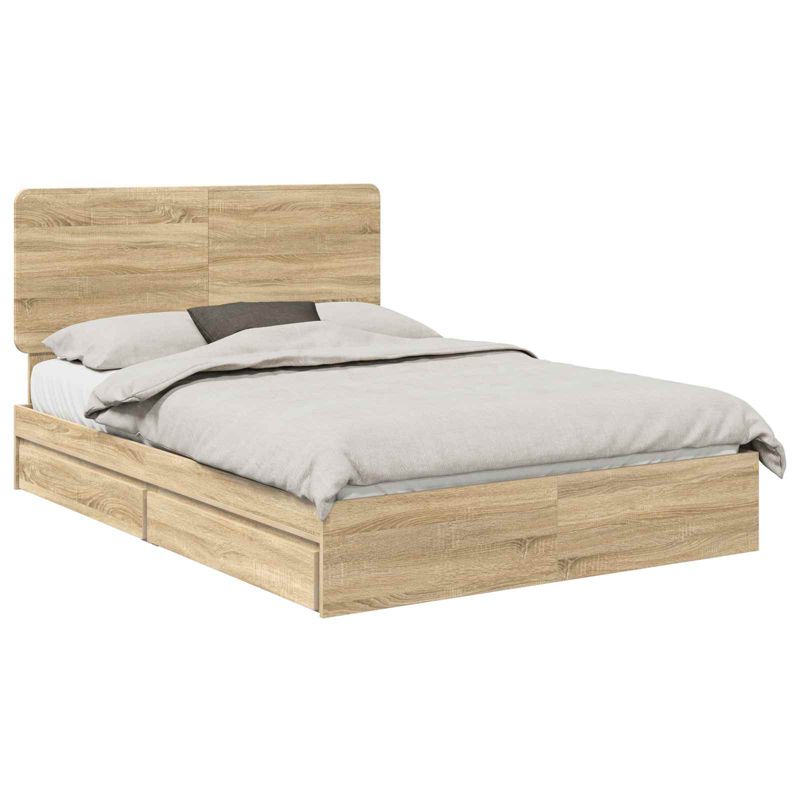 Łóżko WaszeMeble z Szufladami 140x200 cm Brązowe WM-3412681 1 szt.