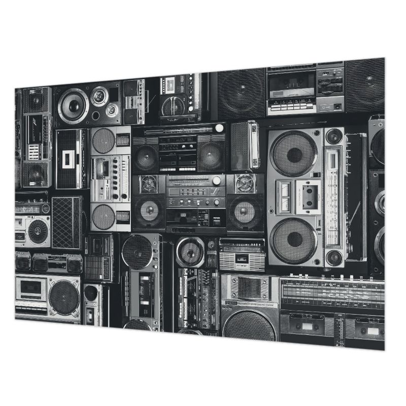 Tapeta Na Ścianę Tulup 104x70 cm Retro Radio Do Biura, Do Salonu, Do Przedpokoju 1 szt.