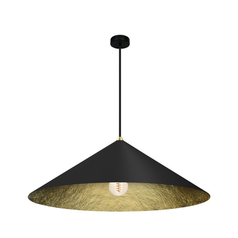 Lampa wisząca Milagro Fuji 8223 czarno-złota szerokość 70 cm 1xE27 x 1 szt.