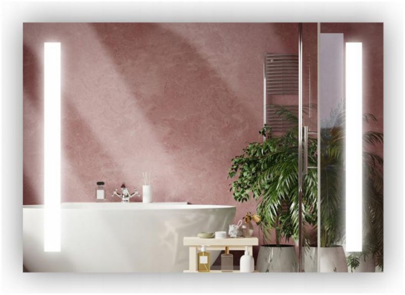 Lustro Łazienkowe stylowelustro prostokątne Posejdon 60CMx120CM z LED 1szt.