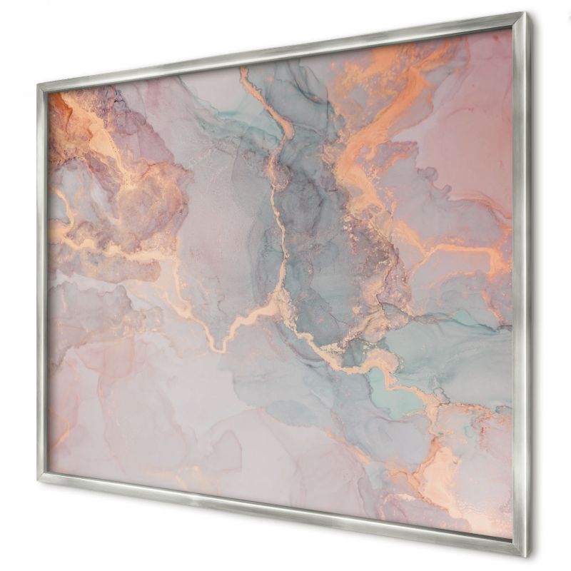 Ozdobna tablica na magnesy Wallfluent 80x60 Kolorowa abstrakcja w srebrnej ramie 1szt