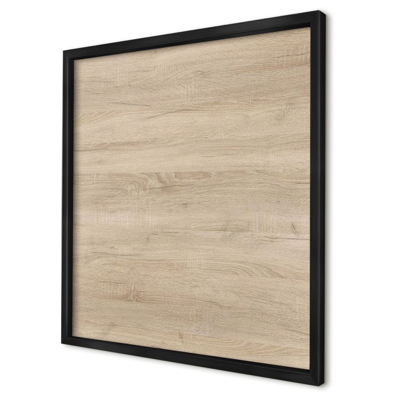 Tablica magnetyczna dekoracyjna Wallfluent 50x50 Drewniane tło w czarnej ramie 1szt