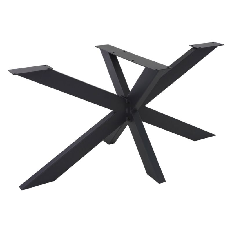 Nogi do stołu ML-Design Rama Pająk 68x71x120 cm czarny to krzyżowa konstrukcja X Design metalowe bieżnie pod stół jadalny 1 szt