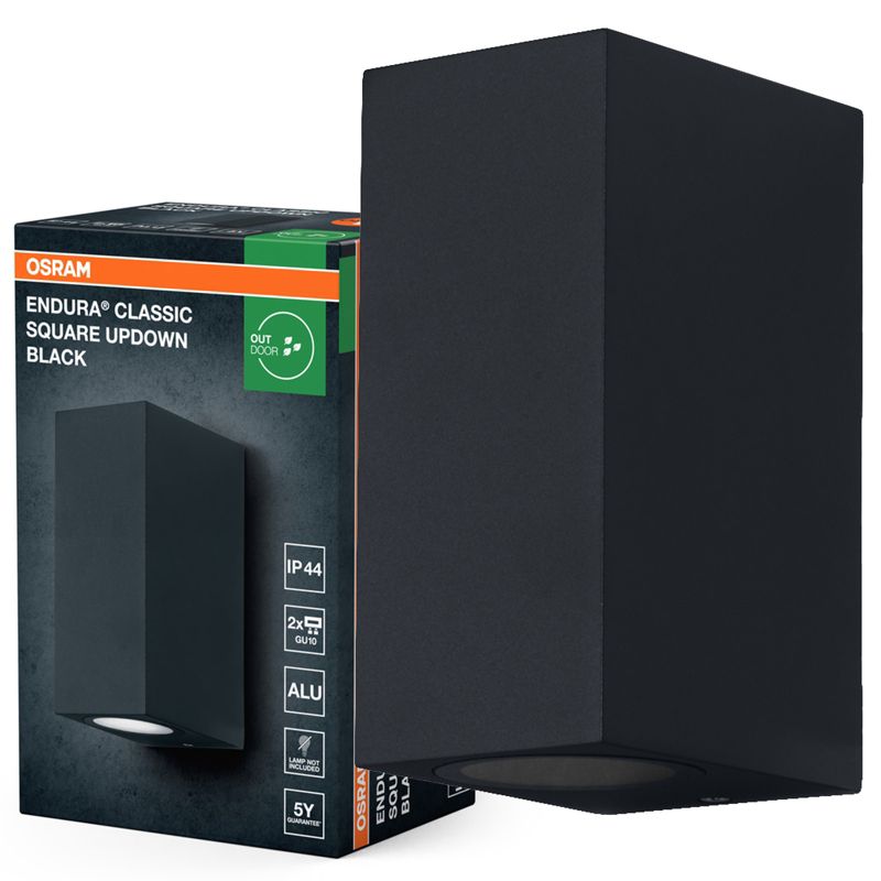 Kinkiet Ogrodowy Endura Osram Lampa Zewnętrzna GU10 Czarny IP44 1 szt.