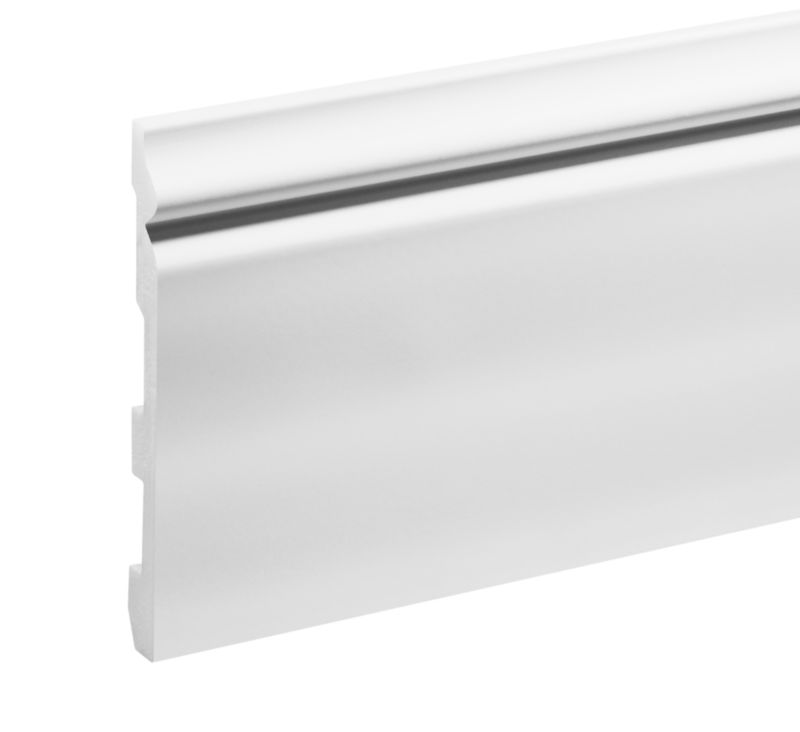 Listwa przypodłogowa Cezar Biały mat 2440x136x16,8mm HDPS 1 szt.