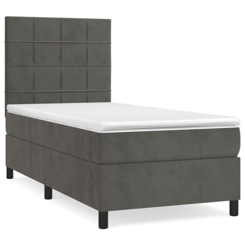 Łóżko kontynentalne WaszeMeble 100x200 cm ciemnoszary WM-3143008 1 szt.
