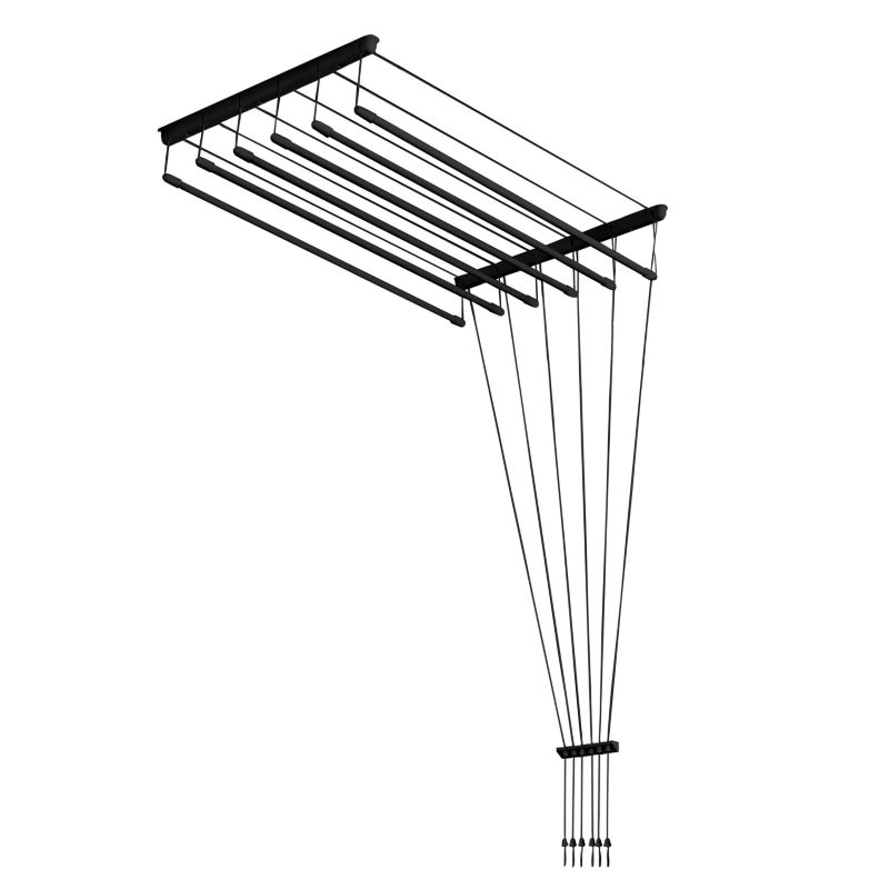 Suszarka sufitowa Sepio 6 prętów 180 cm czarna 1 szt.