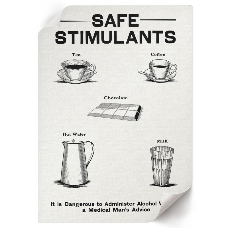 Plakat Do Kuchni ArtPrintCave 21x29,7 cm Bezpieczne stymulanty Dominion Scientific Temperance Committee 1 szt.