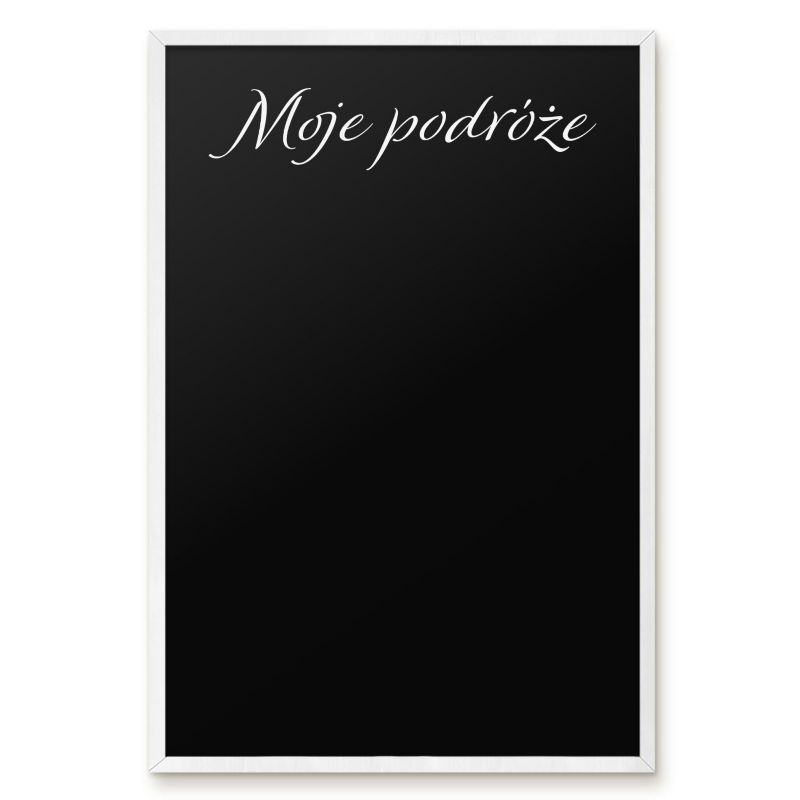 Magnetyczna Tablica Ścienna Tulup 40x60 cm Moje podróże 9 - Biała rama Do salonu, sypialni 1 szt.
