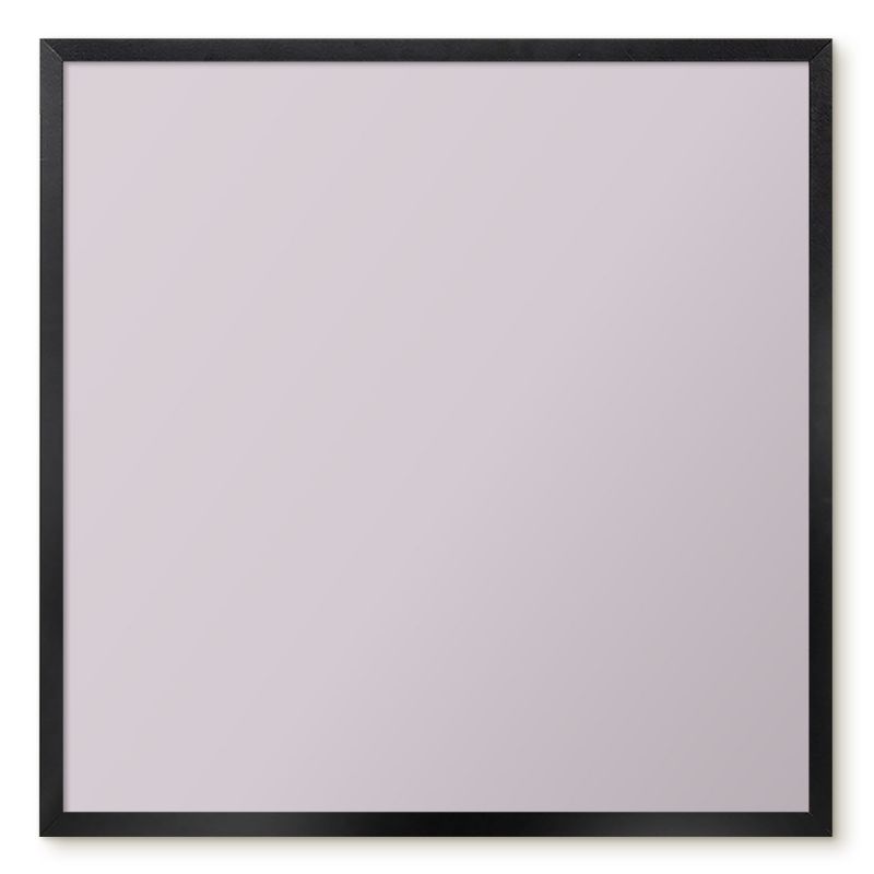 Tablica Magnetyczna Do Notatek Tulup 50x50 cm Jasny liliowy - Czarna rama Do sypialni, salonu 1 szt.