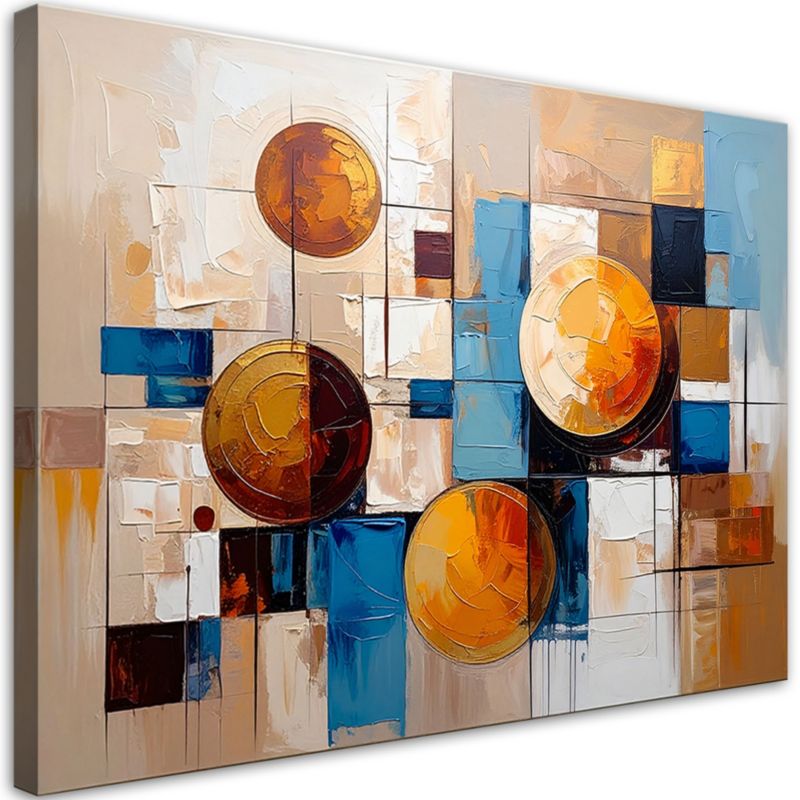 Obraz Abstrakcja do salonu Feeby Geometryczne Kolorowe Kształty 120x80cm 1szt