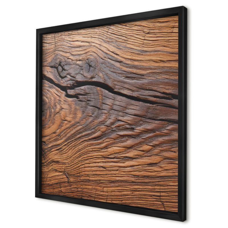 Magnetyczna tablica ozdobna Wallfluent 50x50 Tekstura drewna w czarnej ramie 1szt