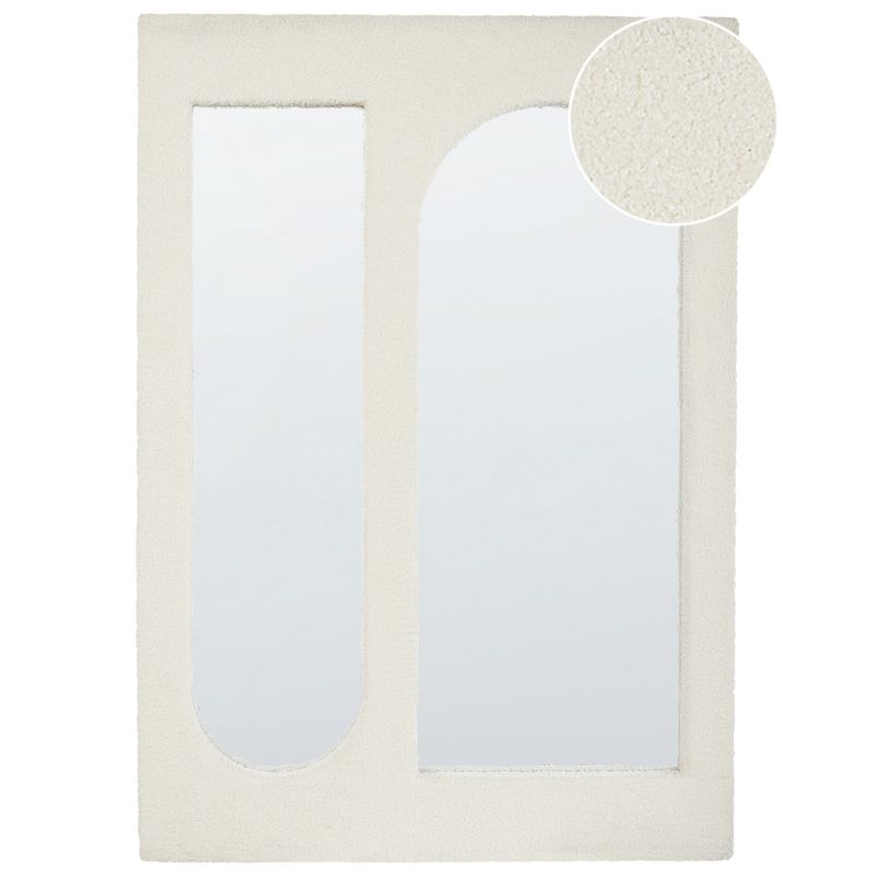Lustro ścienne Marcigny 70 cm 100 cm Boucle Złamana biel 1 szt.