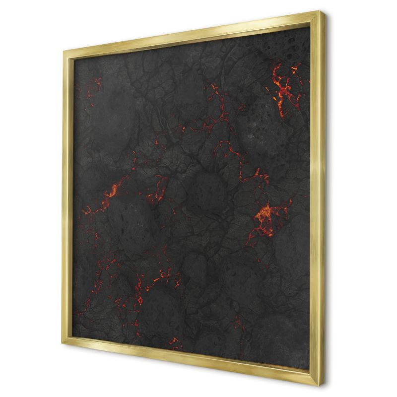 Dekoracyjna tablica magnetyczna Wallfluent 50x50 Lawa wulkaniczna w złotej ramie 1szt