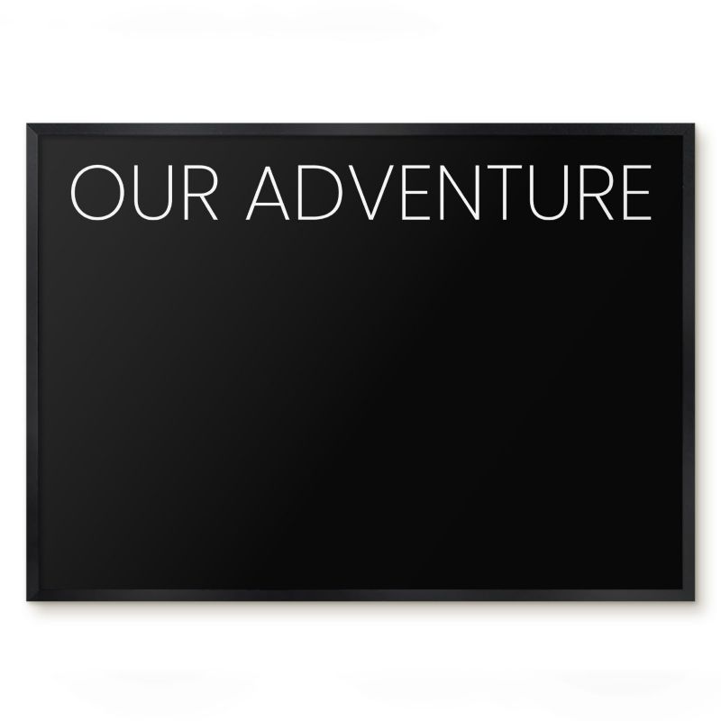 Tablica Magnetyczna Na Magnesy Tulup 70x50 cm Our adventure 8 - Czarna rama Do salonu, sypialni 1 szt.