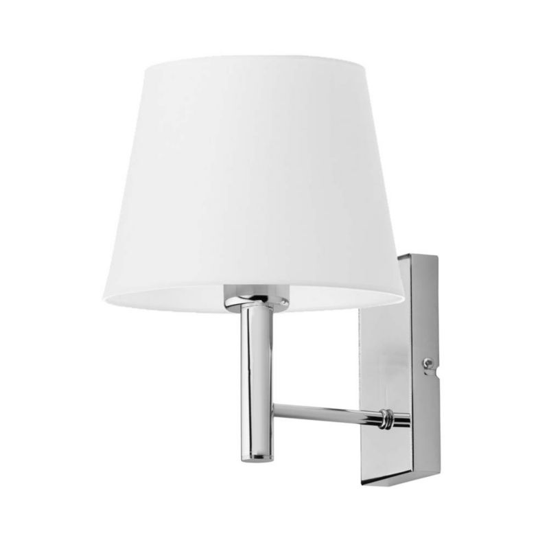 Kinkiet Volta Light Factory Grand Biały/Chrom Abażur 1xE27 1szt.