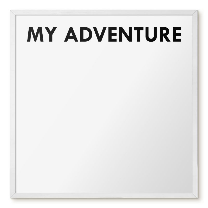 Tablica Na Magnesy Tulup 50x50 cm My adventure 2 - Biała rama Do salonu, sypialni 1 szt.