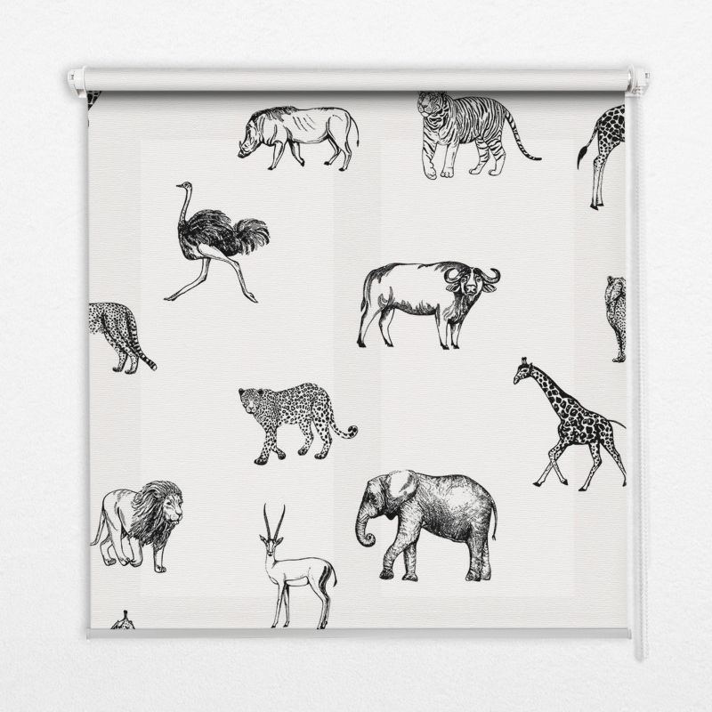 Roleta Wzorzysta Tulup 150x180 cm Zwierzęta Montaż do ściany/sufitu 1 szt.