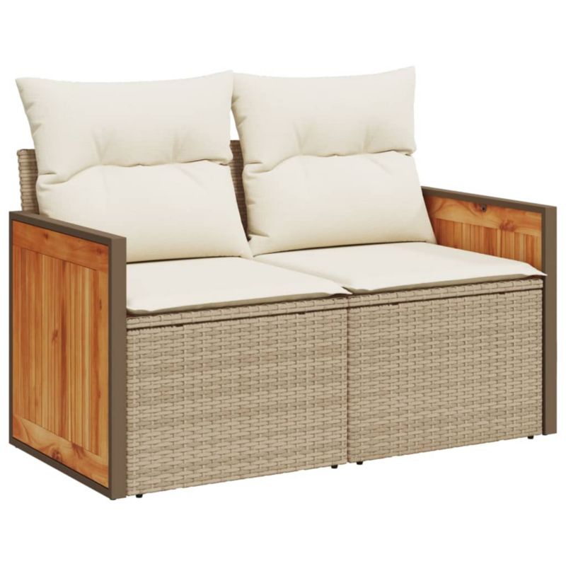 Sofa ogrodowa WaszeMeble z technorattanu beżowa z poduszkami WM-366084 1 szt.