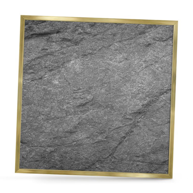 Tablica magnetyczna dekoracyjna ArtPrintCave 50x50 Kamień szary w złotej ramie 1szt