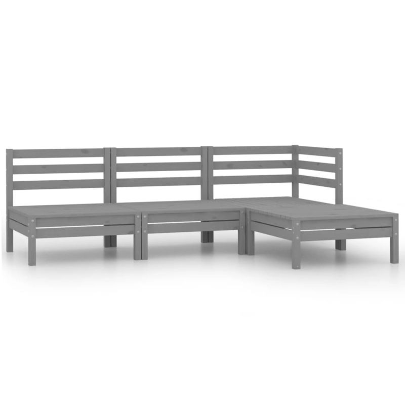 Zestaw mebli ogrodowych WaszeMeble 4-cz. z drewna szary WM-806619 1 kpl