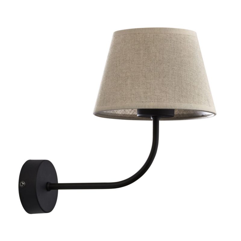 Kinkiet ścienny TK-Lighting Chicago czarno-beżowy 1 x E27 x IP20 wym: 28 x 18 x 30 cm - 1 szt.