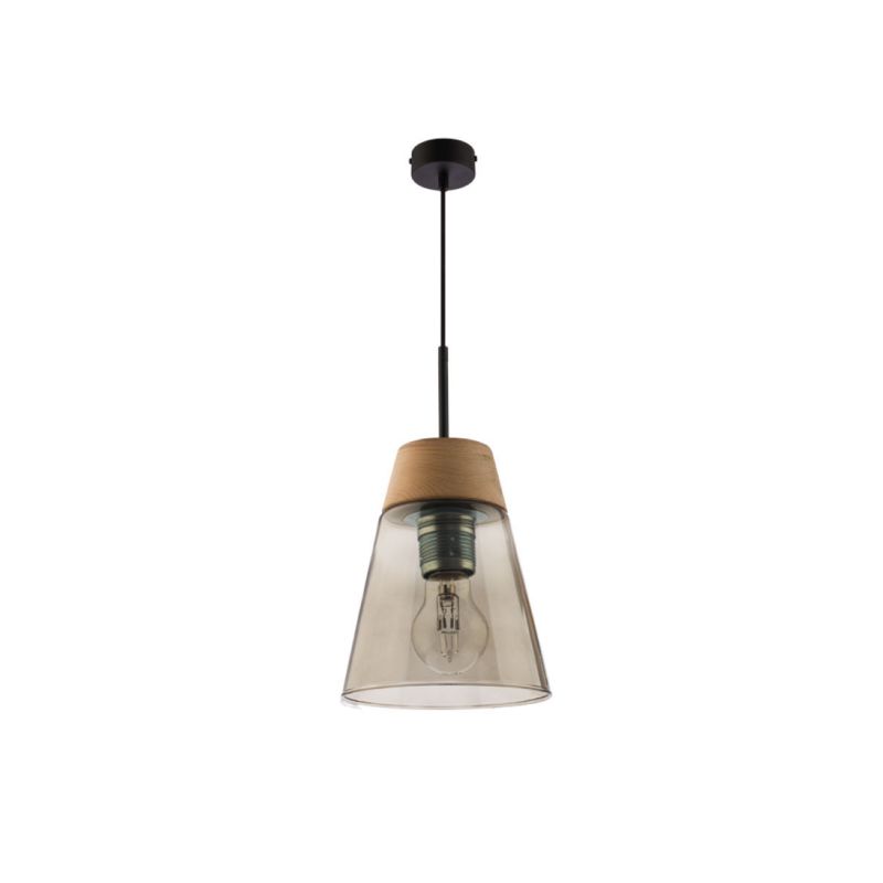 Lampa wisząca Jupiter DOMINO czarno-brązowa 1xE27x40W IP20 wym: 80x23x23 cm - 1 szt.
