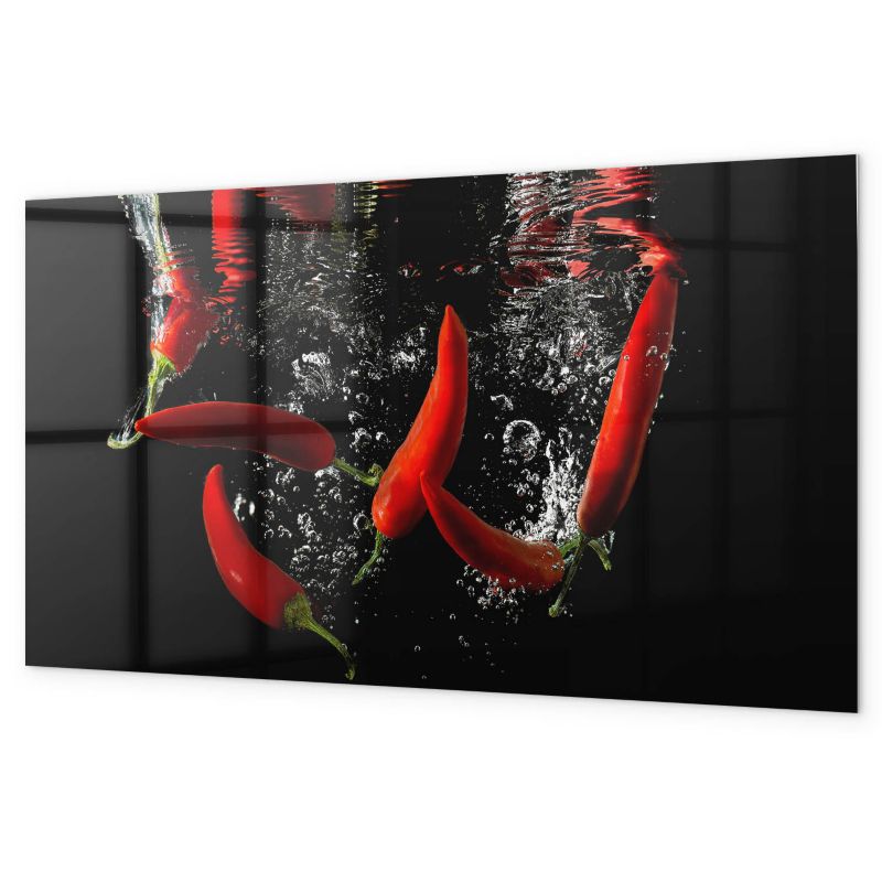 Tablica Magnetyczna Biurowa Na Ścianę Tulup 120x60 cm Papryczki w wodzie Szkło hartowane 1 kpl