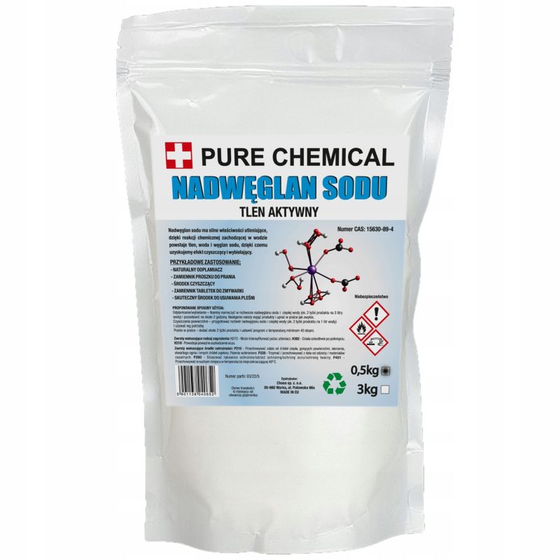 Nadwęglan sodu Pure Chemical aktywny tlen do prania i czyszczenia 1 kg. 1 szt.
