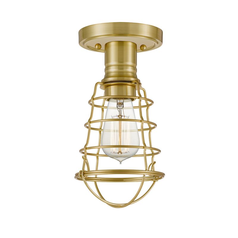 Lampa sufitowa wisząca Quoizel Mixon 5014 szczotkowany mosiądz industrialna 1xE27 x 1 szt.