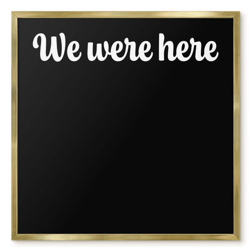 Tablica Magnetyczna Dekoracyjna Tulup 50x50 cm We were here 6 - Złota rama Do salonu, sypialni 1 szt.