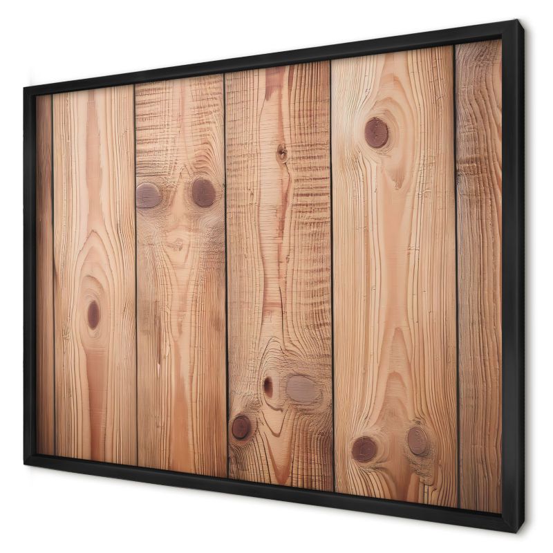 Dekoracyjna tablica magnetyczna Wallfluent 70x50 Drewniane deski w czarnej ramie 1szt
