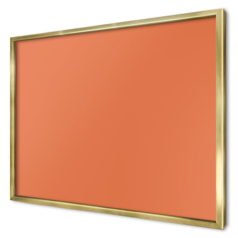 Tablica magnetyczna do salonu Wallfluent 70x50 Mocny pomarańcz w złotej ramie 1szt