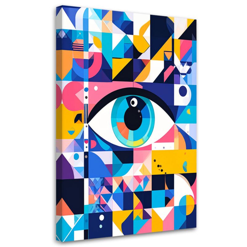 Obraz do salonu sypialni biura Feeby Minimalistyczne oko w stylu Bauhaus 40x60cm 1szt