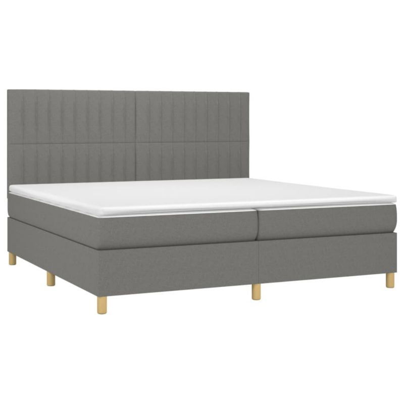 Łóżko kontynentalne WaszeMeble 200x200 cm ciemnoszara WM-3135622 1 szt.