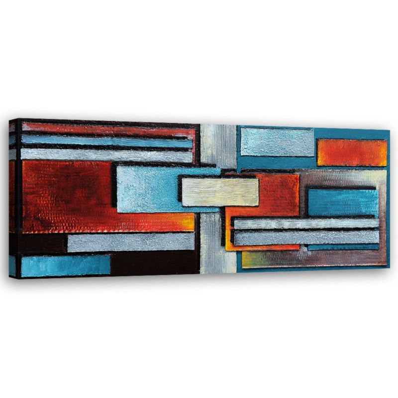 Obraz na płótnie Feeby Kompozycja z prostokątów 150x50cm 1szt